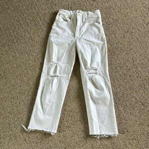 Madewell White Distressed Perfect Vintage Jeans